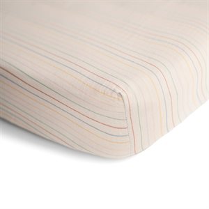 Mushie Crib Sheet - Small - Retro Stripes